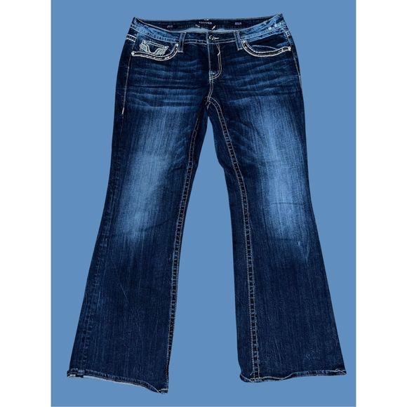 Plus Size Vigoss Bedazzled Dallas Bootcut Jeans 13/14 - Picture 2 of 4